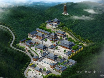 永康龙王寺古建规划设计布局图